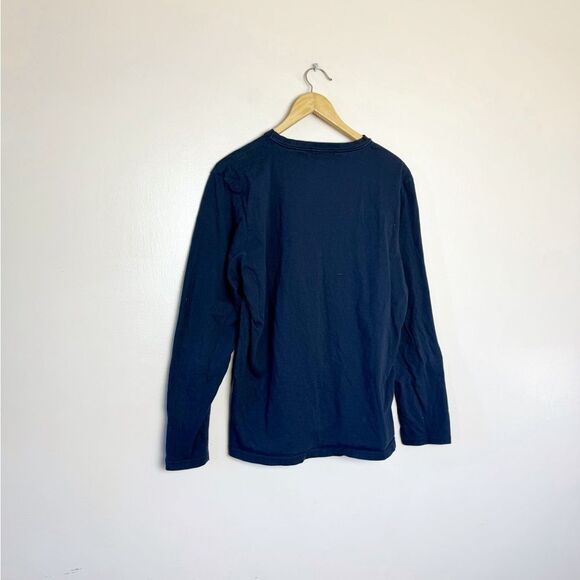 SALE! Men’s Navy Maison Labiche “French Touch” Crewneck L/S Tee EUC - Picture 2 of 8